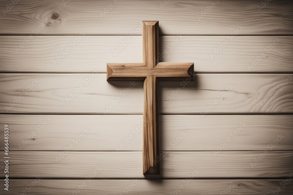 a high quality stock photograph of a single cross