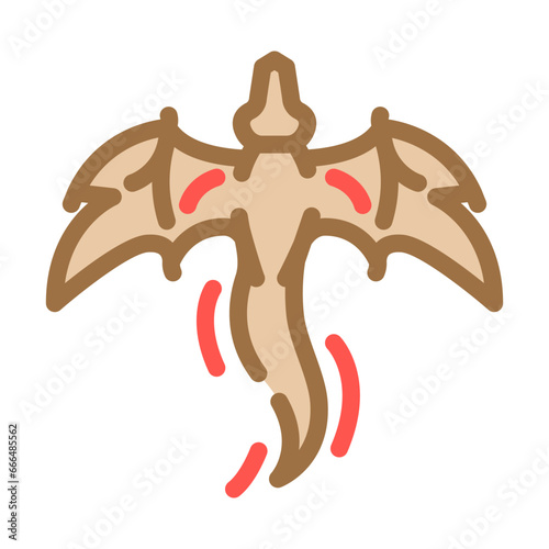dragon tattoo art vintage color icon vector. dragon tattoo art vintage sign. isolated symbol illustration
