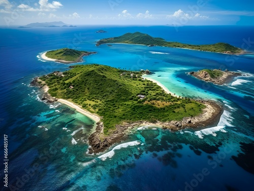 Aerial view of beautiful islands