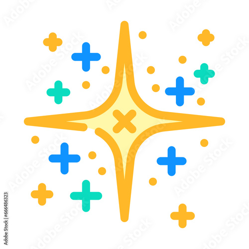 star tattoo art vintage color icon vector. star tattoo art vintage sign. isolated symbol illustration