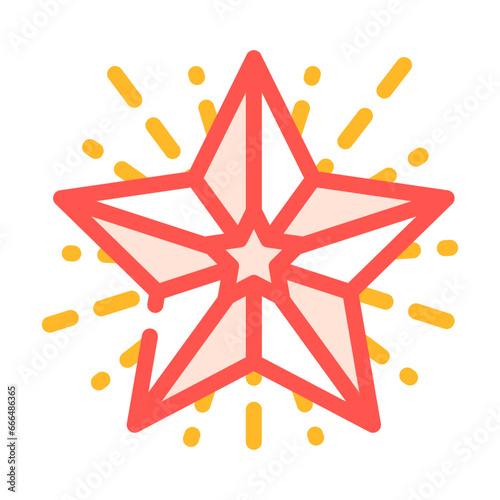 star art tattoo vintage color icon vector. star art tattoo vintage sign. isolated symbol illustration