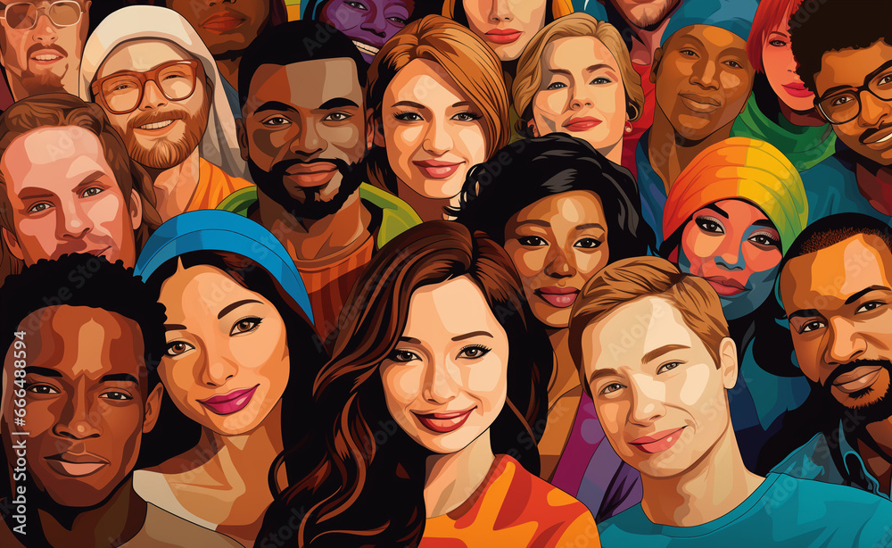 United in diversity Inspiring Image of a Multicultural Group of People