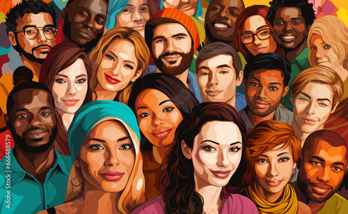 United in diversity Inspiring Image of a Multicultural Group of People © Curioso.Photography