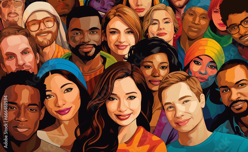 United in diversity Inspiring Image of a Multicultural Group of People © Curioso.Photography