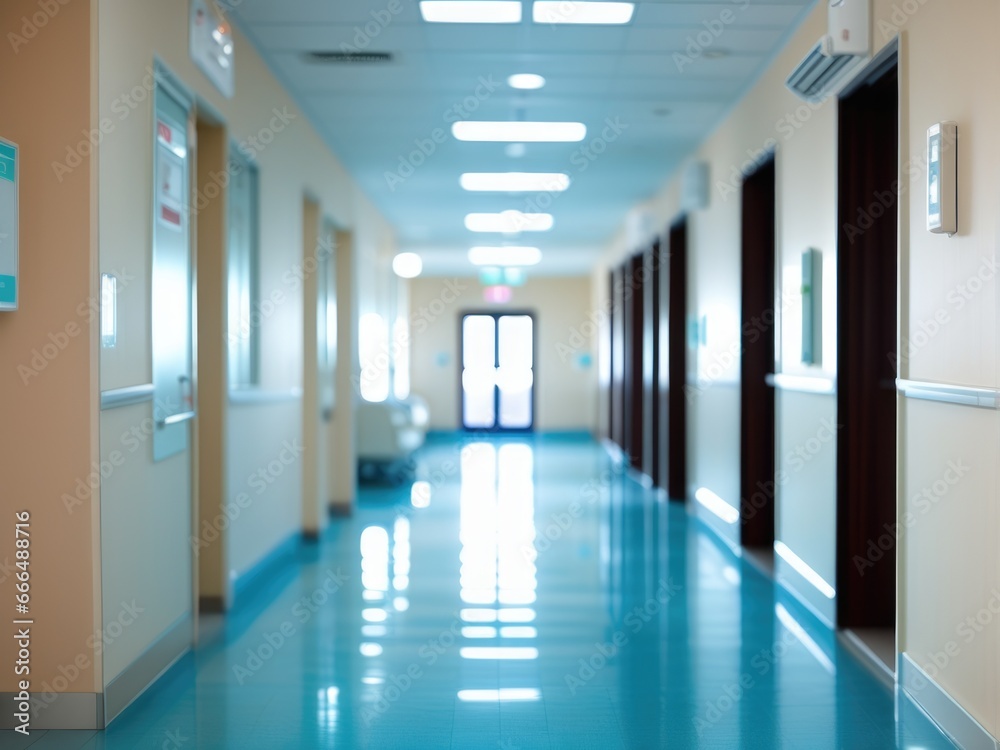 blur ibackground of corridor in hospital or clinic