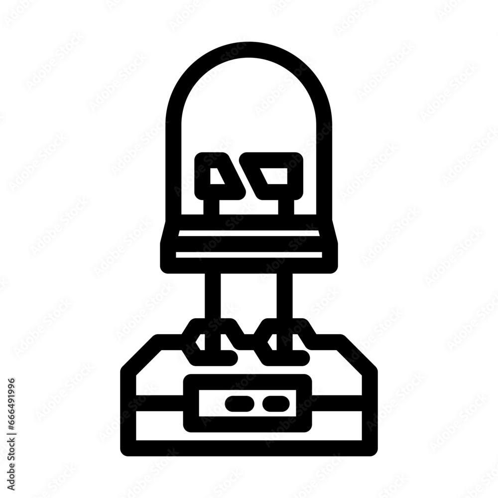 diode testing electronics line icon vector. diode testing electronics sign. isolated contour symbol black illustration diode testing electronics line icon vector. diode testing electronics sign. isolated contour symbol black illustration