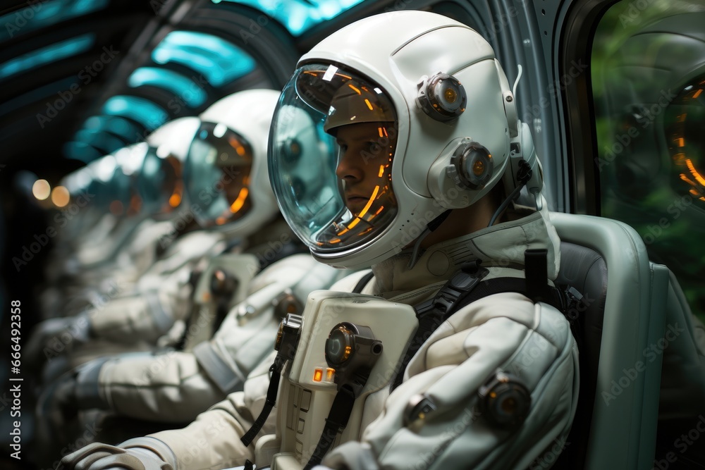 Fototapeta premium Future of travel, space tourism train