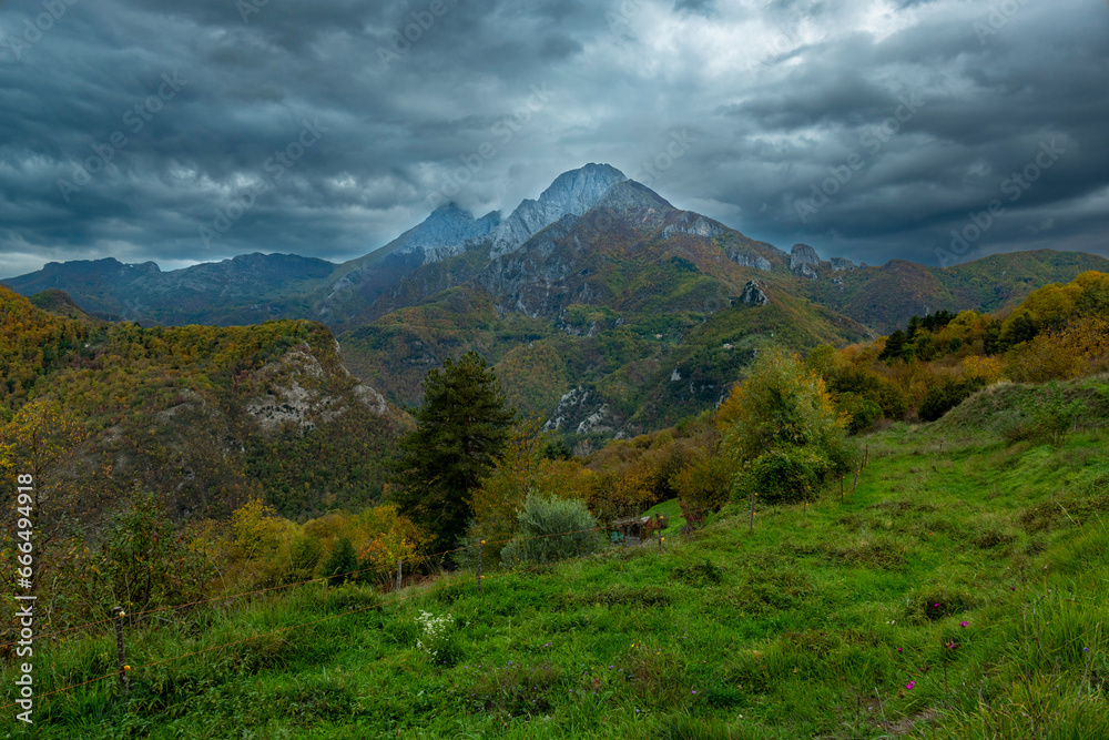 Mountain view in autumn