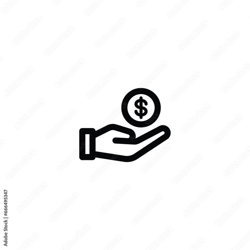 Money in hand icon Money in hand icon