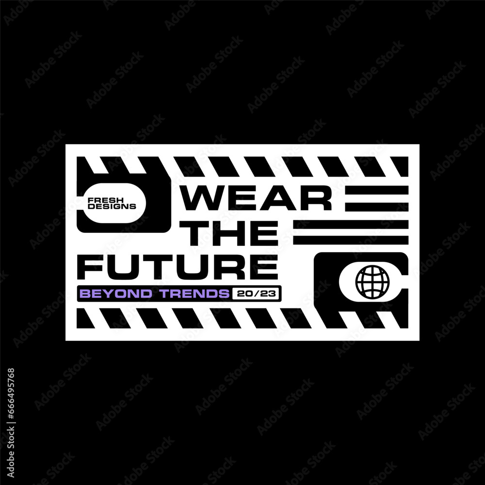 Futuristic Graphic tee urban streetwear concept vector design Futuristic Graphic tee urban streetwear concept vector design