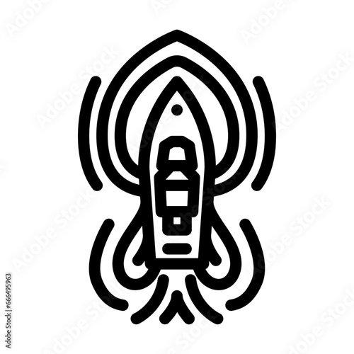 marine hydrodynamics line icon vector. marine hydrodynamics sign. isolated contour symbol black illustration
