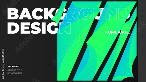 Abstract web page, homepage, landing page concept. Strict and discreet background. Type and polyhedral simple 3D shapes.	