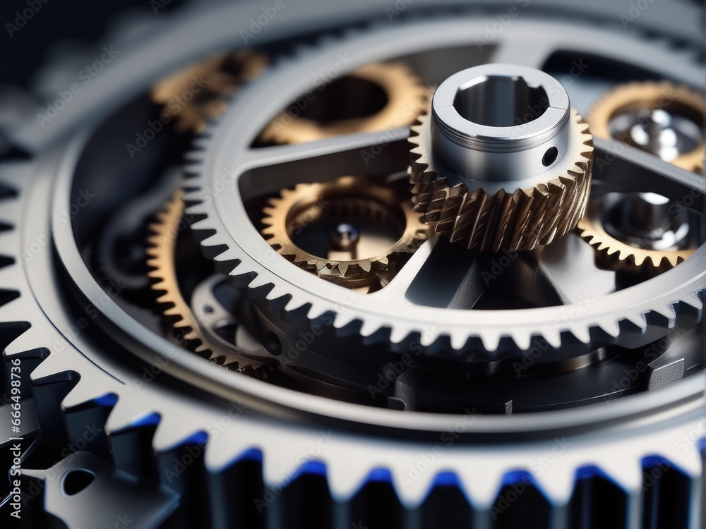 photograph showcasing intricate interlocking gears in a realistic, photograph showcasing intricate interlocking gears in a realistic,