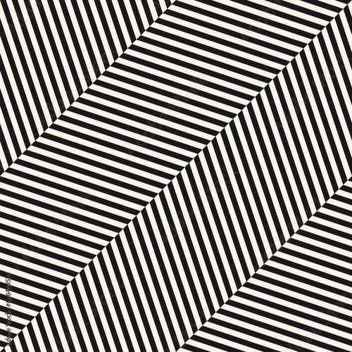 Abstract geometric seamless pattern with diagonal zigzag lines, chevron design in black and white. Vector texture for background, repeat herringbone ornament, simple modern stripes design