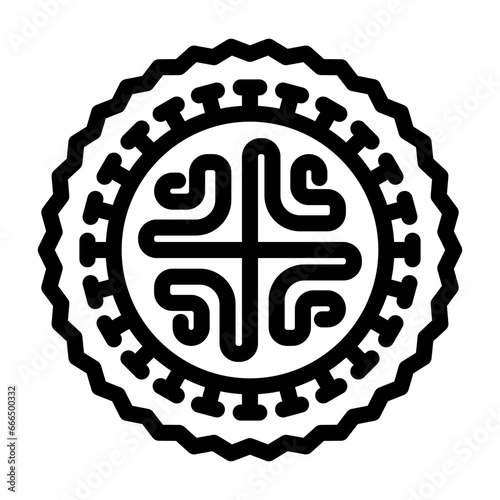 maori tattoo art vintage line icon vector. maori tattoo art vintage sign. isolated contour symbol black illustration