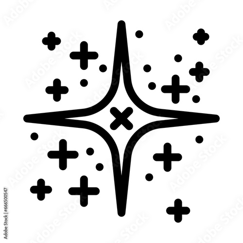 star tattoo art vintage line icon vector. star tattoo art vintage sign. isolated contour symbol black illustration