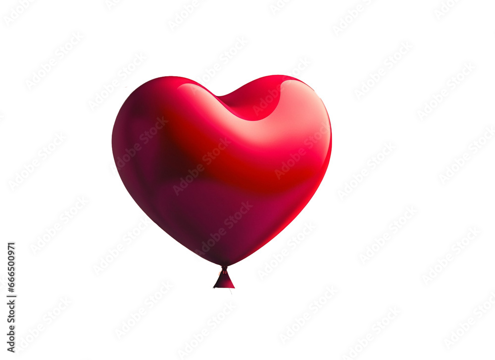 Red heart air balloon