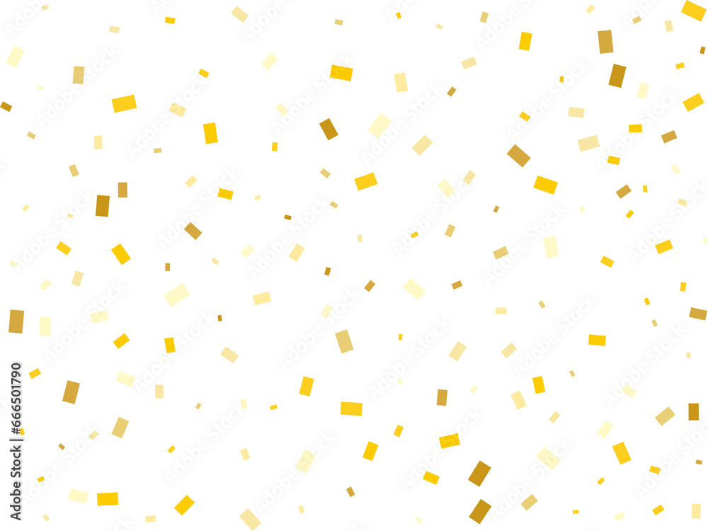 Raining Golden Rectangular Confetti