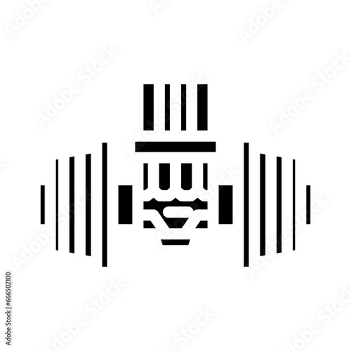 brake testing aircraft glyph icon vector. brake testing aircraft sign. isolated symbol illustration