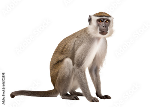 African monkey isolated on transparent white background