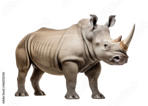 Rhino isolated on transparent white background