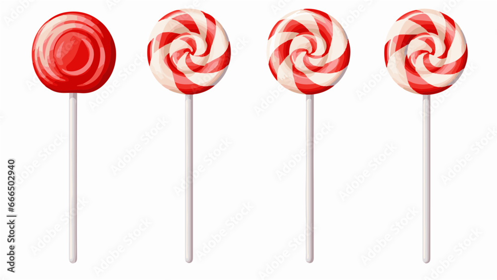 Sucre d'orge rouge et blanc de Noël