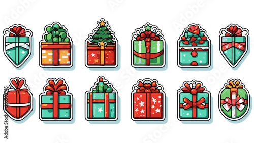 Cadeaux de Noël design simple et coloré