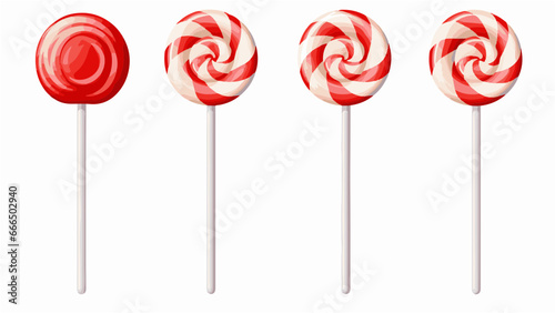 Sucre d'orge rouge et blanc de Noël