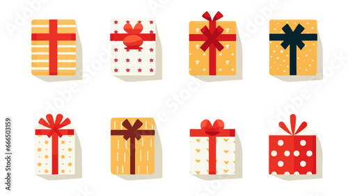 Cadeaux de Noël design simple et coloré