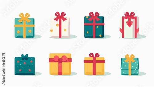 Cadeaux de Noël design simple et coloré