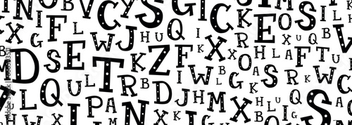 Creative and modern background with letters.	