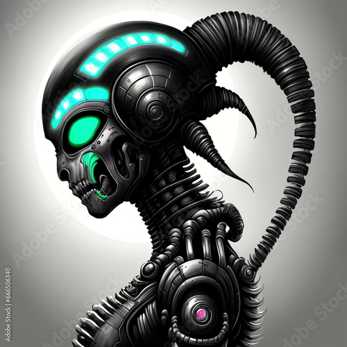 Biomechanical Alien creatur...