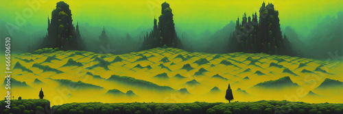 Fantasy landscape. Digital ...