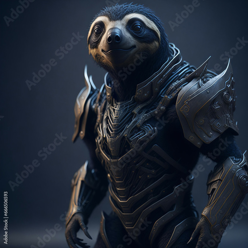 Anthropomorphic sloth cybor...