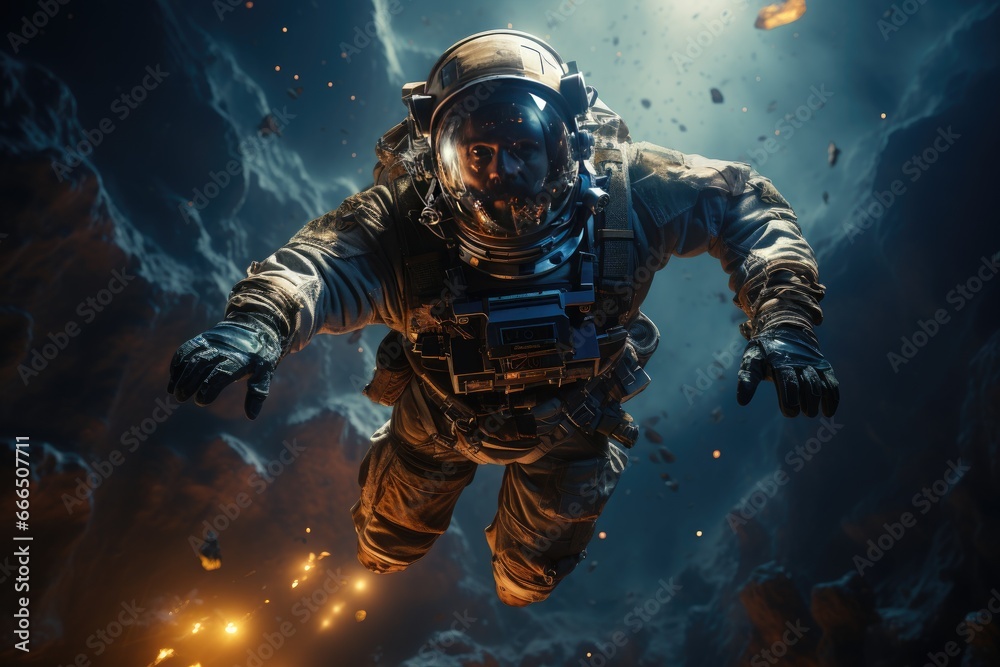 Fototapeta premium Future of travel, space tourism train