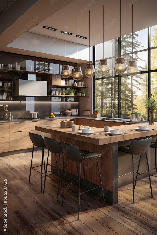 modern kitchen interior