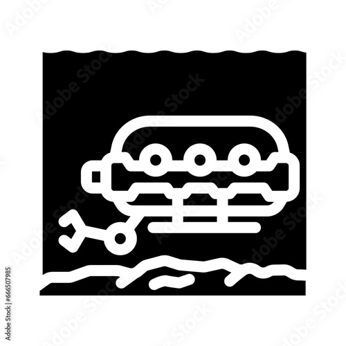 marine research expeditions glyph icon vector. marine research expeditions sign. isolated symbol illustration