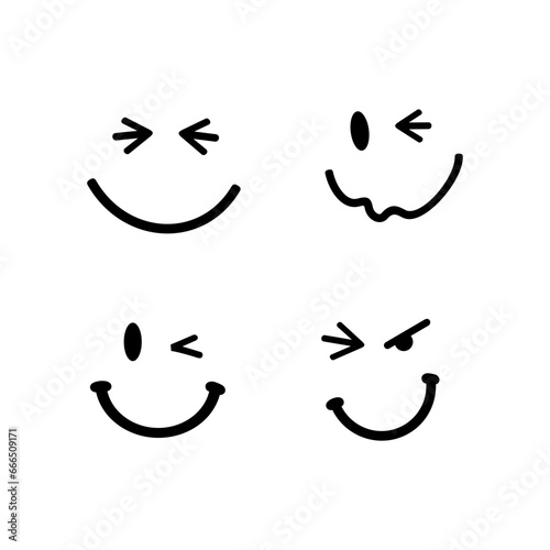 set of smileys
