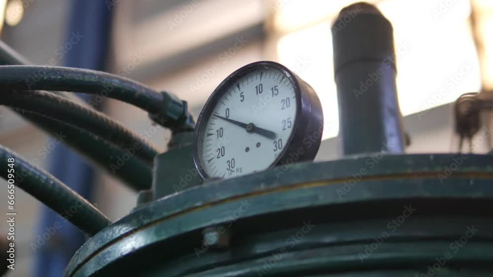Close Up of Facotry Pressure Scale Close Up of Facotry Pressure Scale