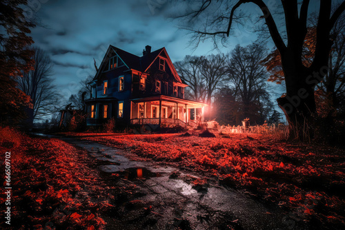 essence of Halloween haunted houses