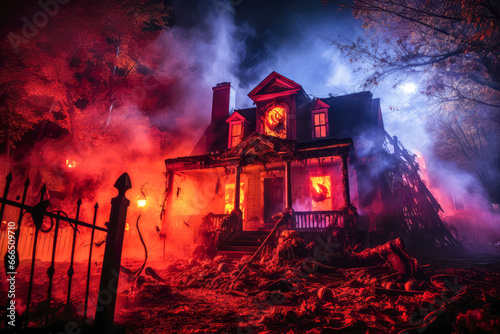 essence of Halloween haunted houses