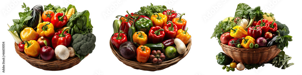 Vibrant Vegetables Curated in a Rustic Basket - Generative AI Vibrant Vegetables Curated in a Rustic Basket - Generative AI