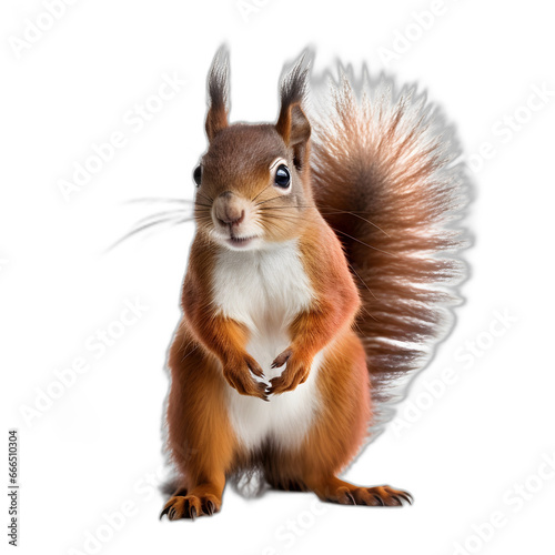Squirrel isolated on transparent or white background © Pixel Prophet