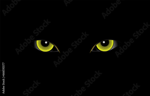 Scary eyes background for Halloween or Day of the dead yellow color 