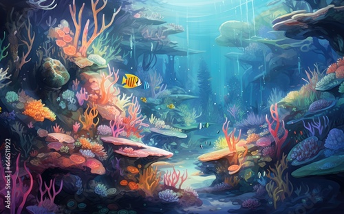 Under the sea background © OhmArt