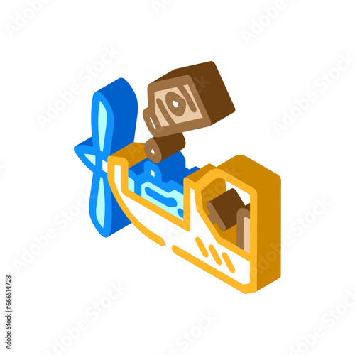 lubrication service aircraft isometric icon vector. lubrication service aircraft sign. isolated symbol illustration