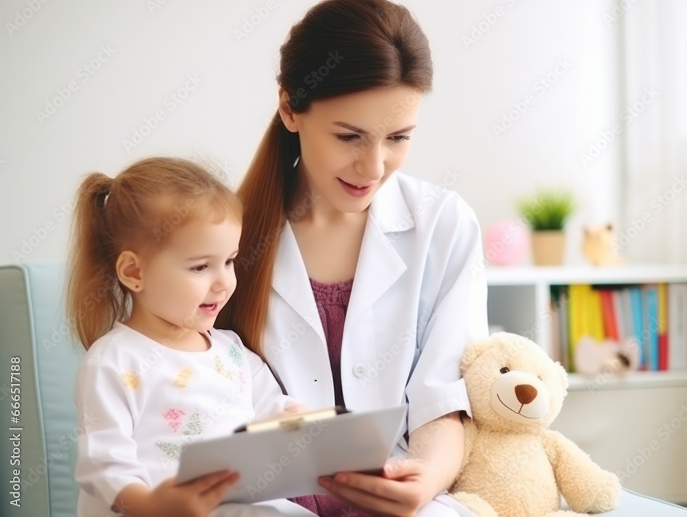 Children's doctors examine children's physical and psychological conditions in the hospital Children's doctors examine children's physical and psychological conditions in the hospital