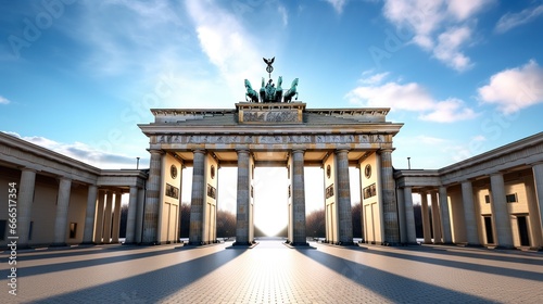 Brandenburg Gate, Berlin, iconic, historical, landmark, architecture, neoclassical, triumphal arch, Pariser Platz, cityscape, German, European, cultural, tourism, monument, history, tourist attraction photo