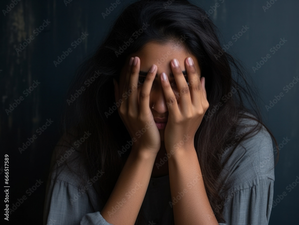 depressed young woman