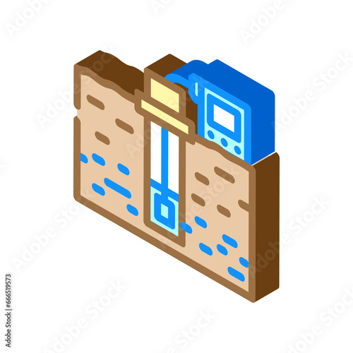 groundwater sampling hydrogeologist isometric icon vector. groundwater sampling hydrogeologist sign. isolated symbol illustration
